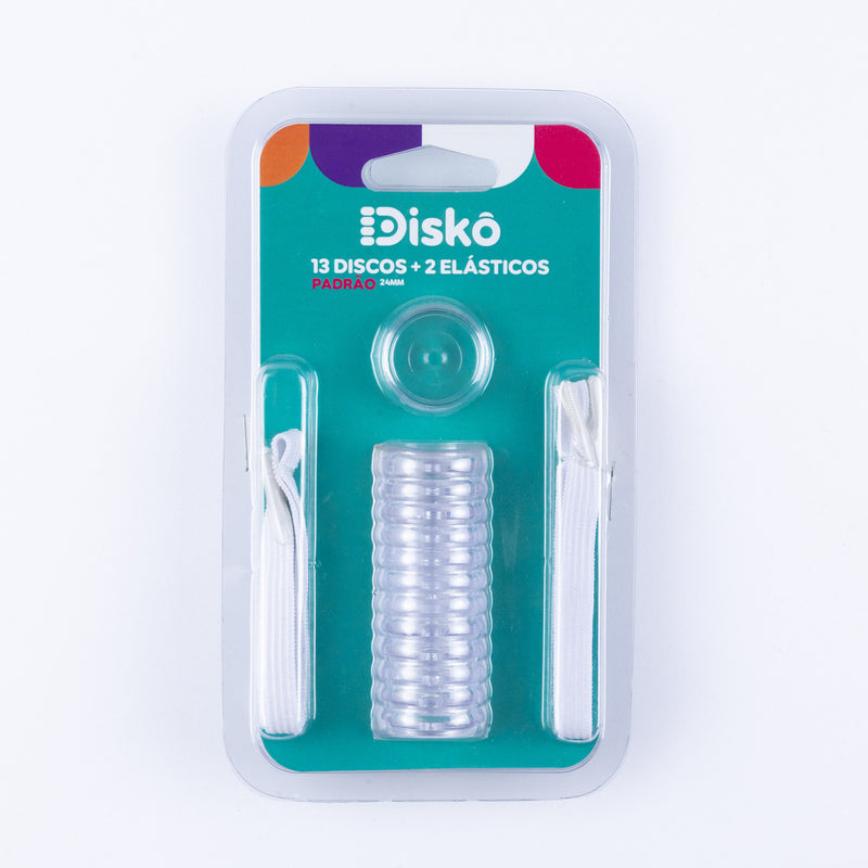 KIT 13 DISCOS + ELASTICO CRISTAL 24MM
