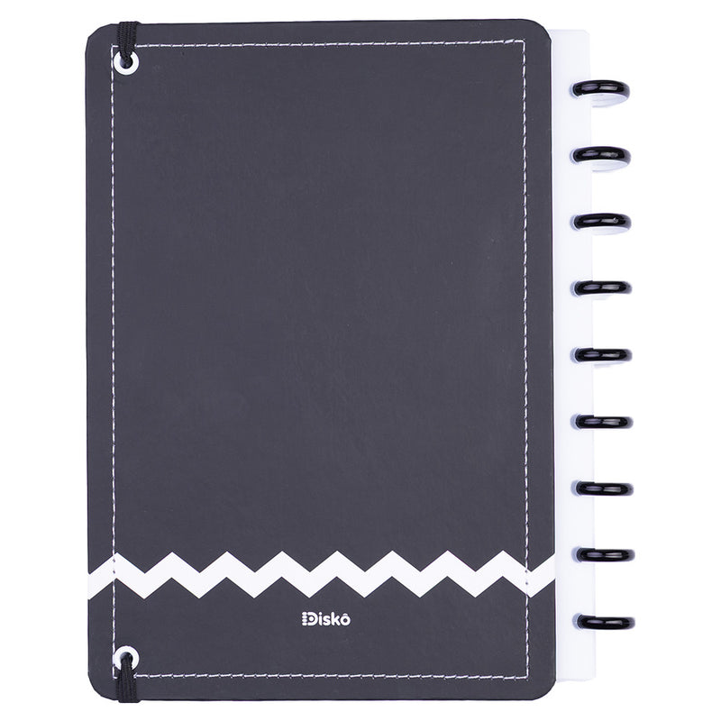 CADERNO DISKÔ CHEVRON NEGRO M