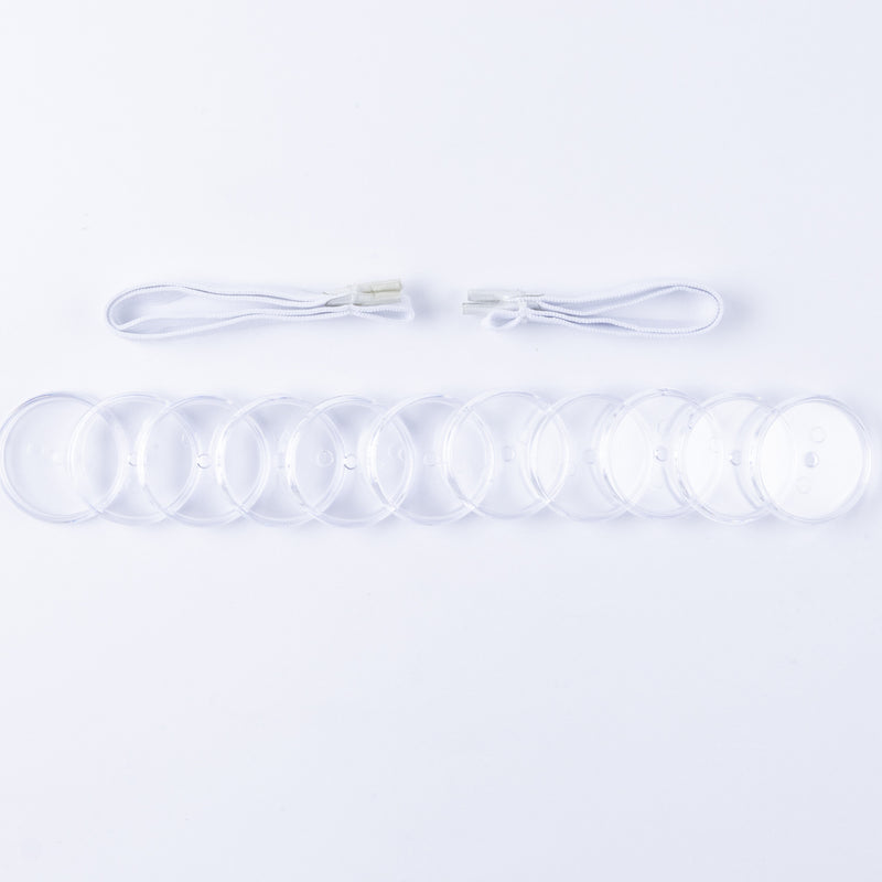 KIT 11 DISCOS + ELASTICO CRISTAL 35MM