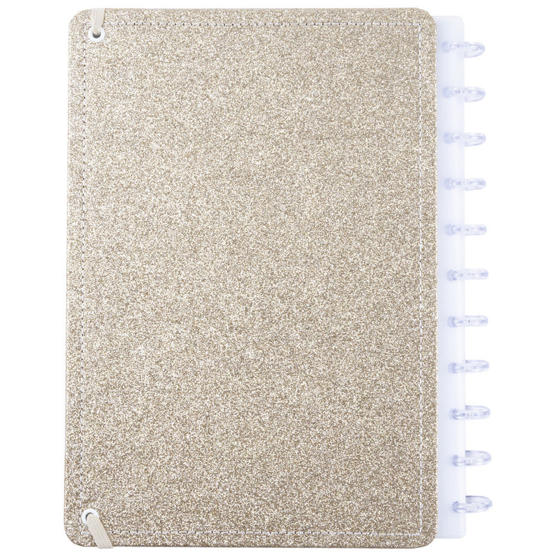 CADERNO DISKÔ SHINE DOURADO G