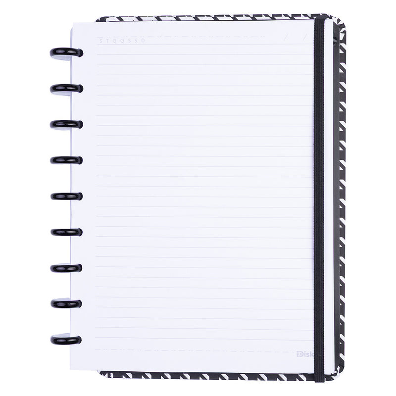 CADERNO DISKÔ POULE PRETO M