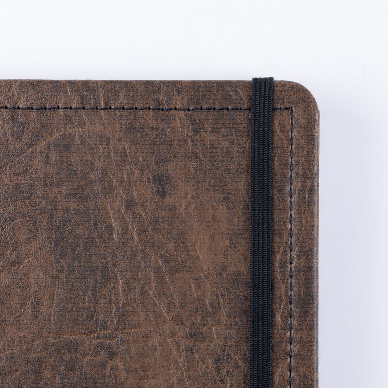 CADERNO DISKÔ COURO BROWN M