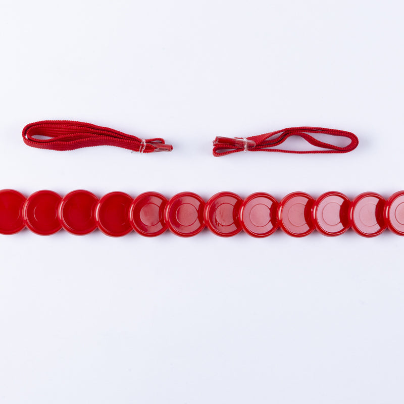 KIT 13 DISCOS + ELASTICO VERMELHO 24MM