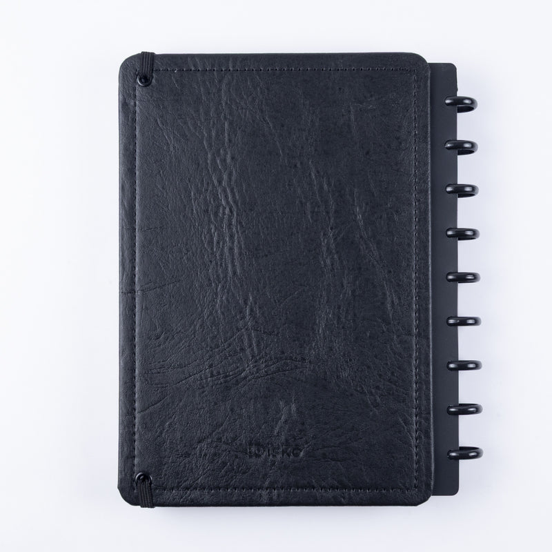 CADERNO PLANNER DISKÔ COURO BLACK M