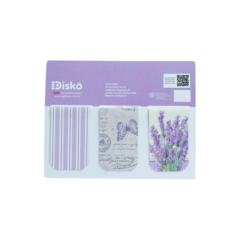 MARCA PAGINAS MAGNETICO LAVANDA