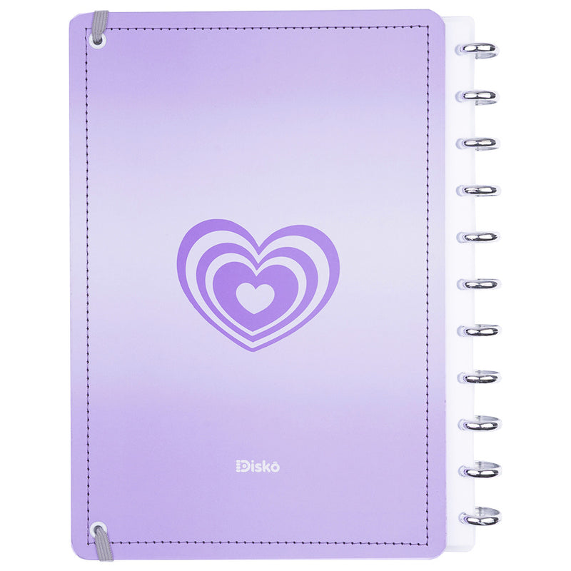 CADERNO DISKÔ MIL CORACOES ROXO G