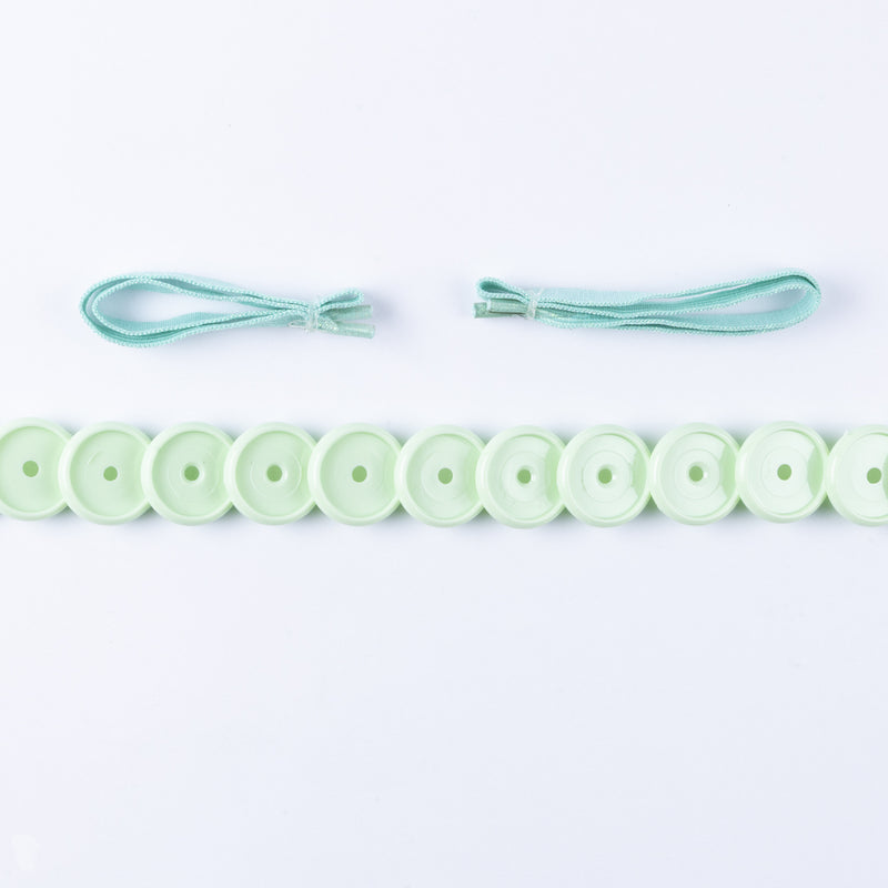 KIT 13 DISCOS + ELASTICO VERDE CLARO 24MM