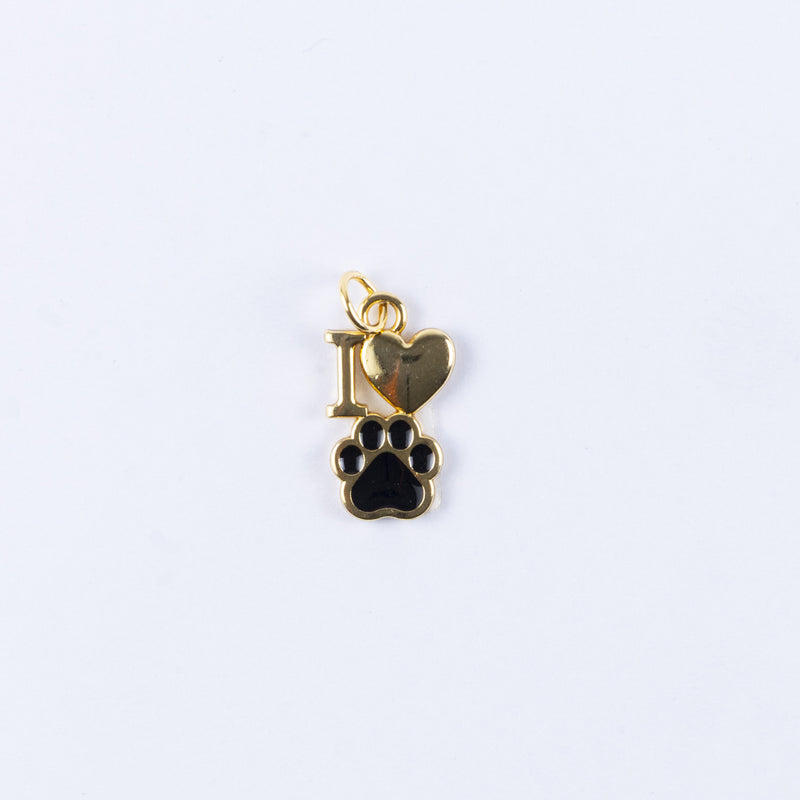 PINGENTE OURO I LOVE PET