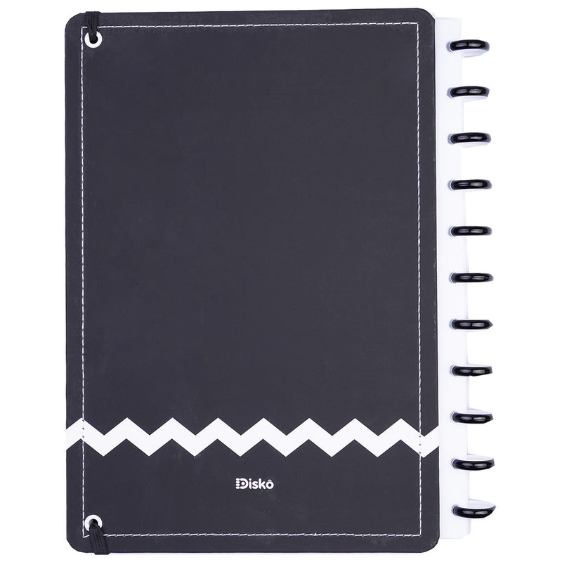 CADERNO DISKÔ CHEVRON NEGRO G