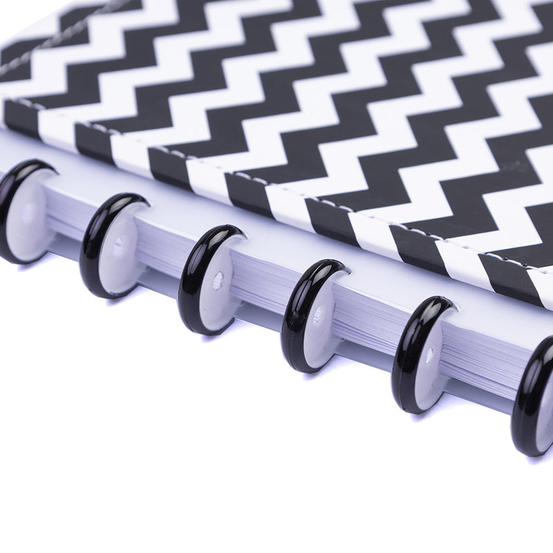 CADERNO DISKÔ CHEVRON NEGRO G