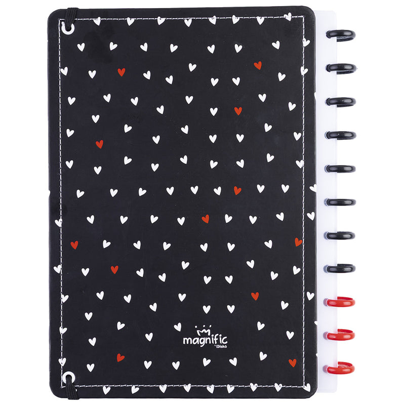 CADERNO DISKO MAGNIFIC CORACOES G