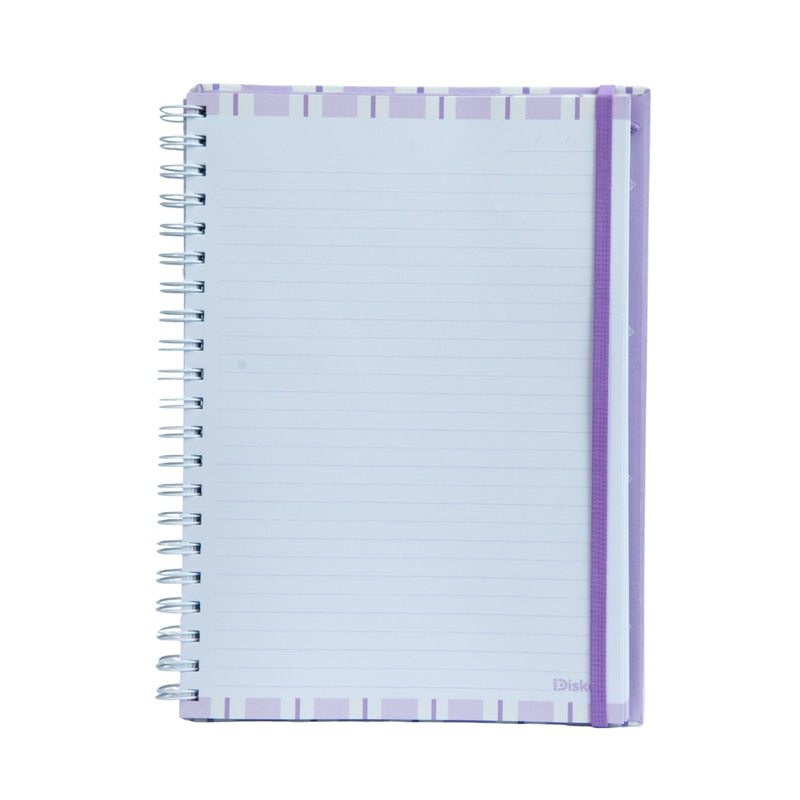 CADERNO WIREO LAVANDA