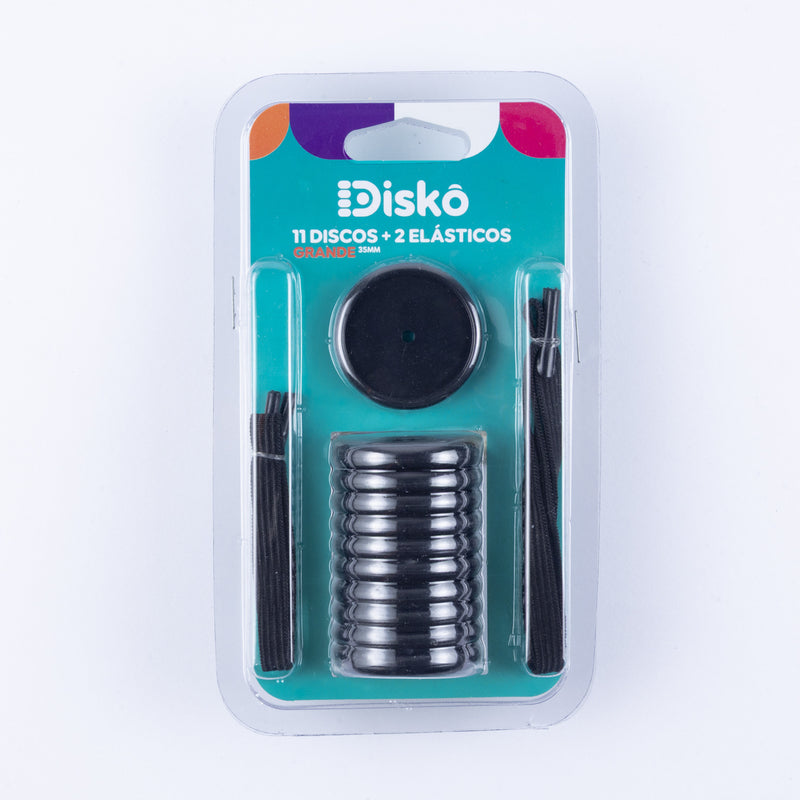 KIT 11 DISCOS + ELASTICO PRETO 35MM