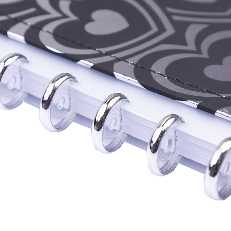 CADERNO DISKÔ MIL CORACOES PRETO M