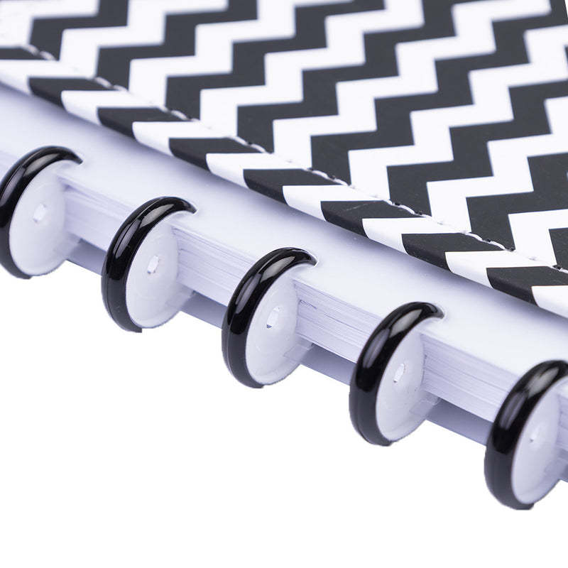 CADERNO DISKÔ CHEVRON NEGRO P