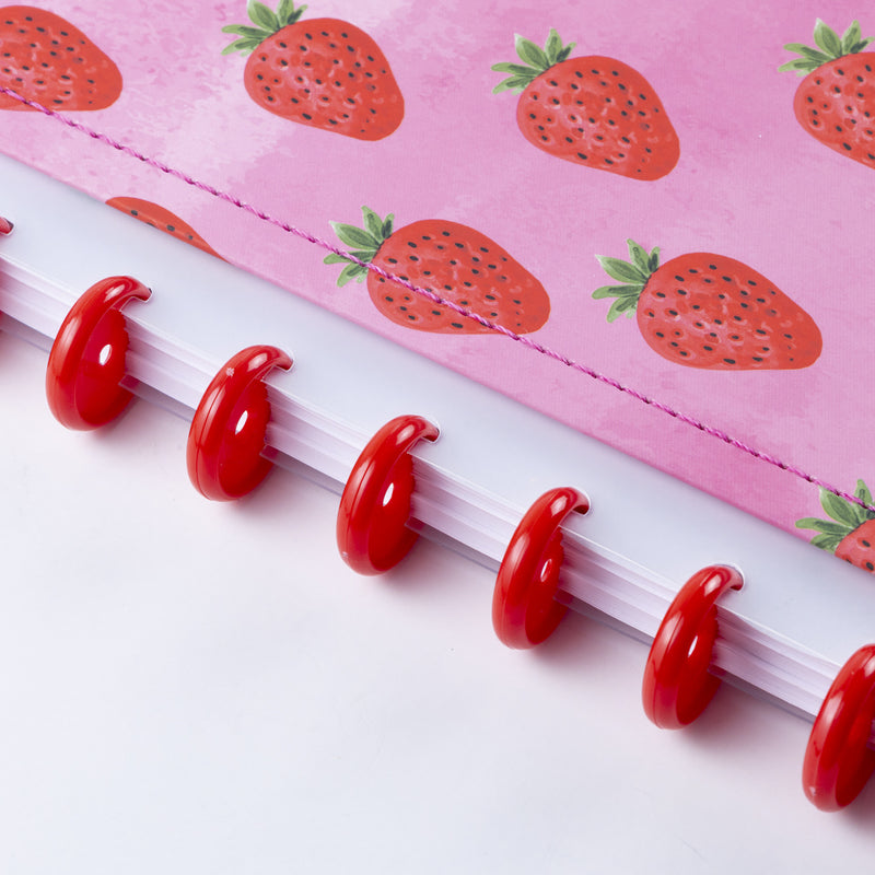 CADERNO DISKÔ AQUARELA MORANGO M