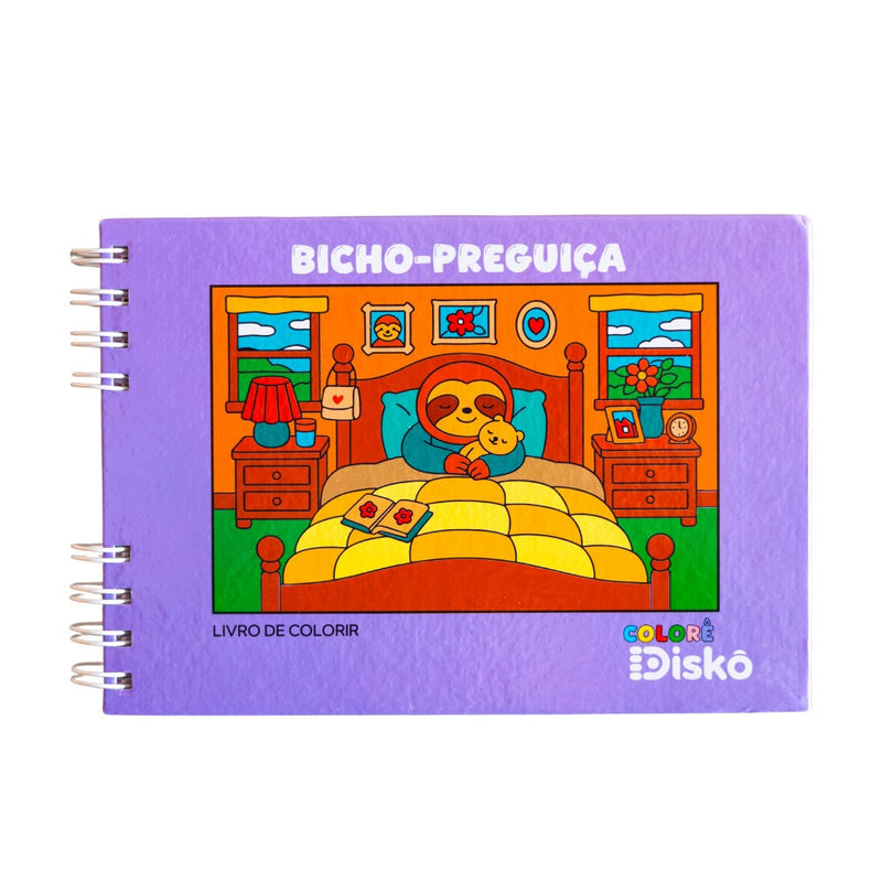 LIVRO COLORIR BICHO PREGUICA WIRE-O