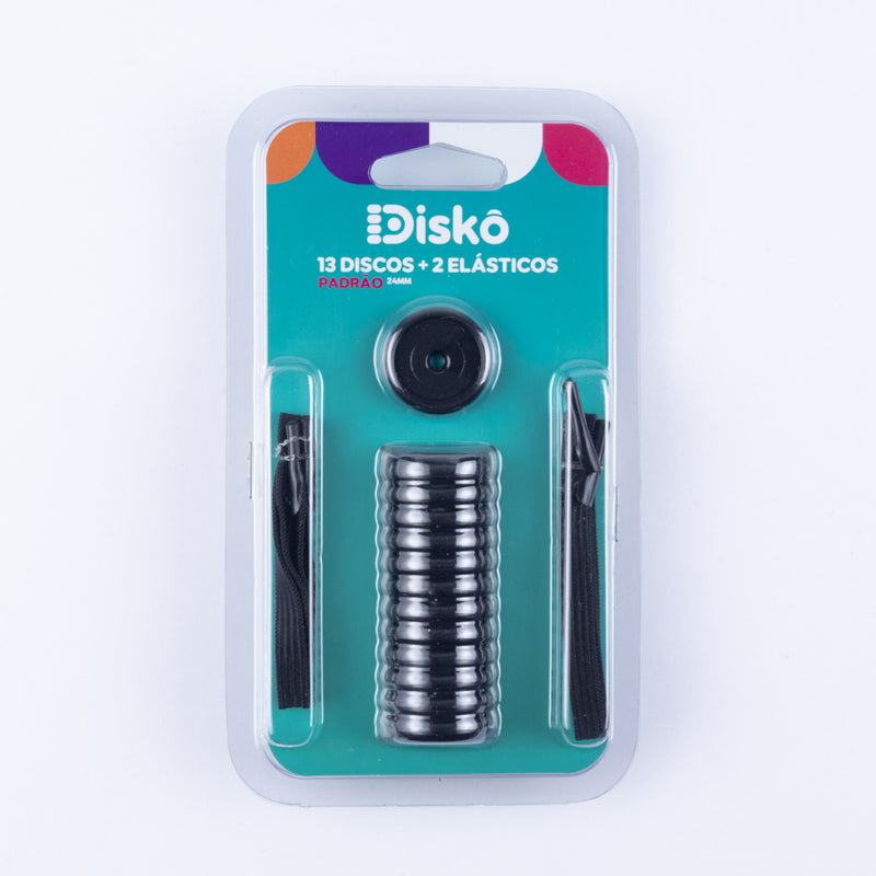 KIT 13 DISCOS + ELASTICO PRETO 24MM