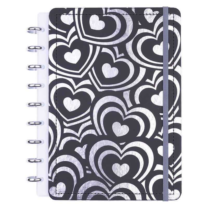 CADERNO DISKÔ MIL CORACOES PRETO M