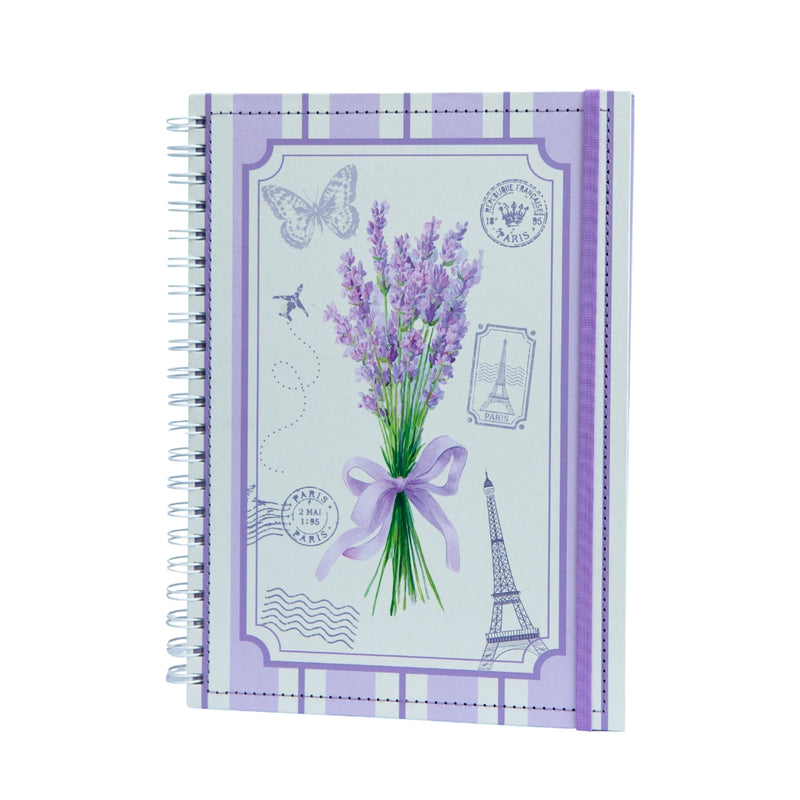 CADERNO WIREO LAVANDA