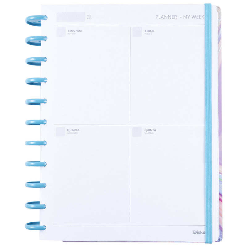 CADERNO UNIVERSITARIO DISKO ALGODAO DOCE