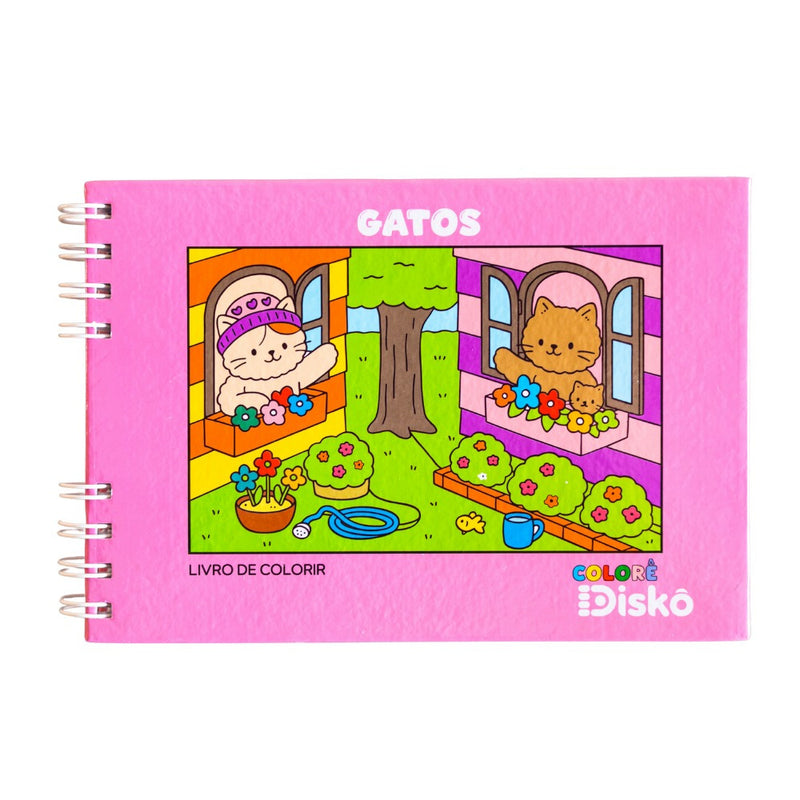 LIVRO COLORIR GATOS WIRE-O