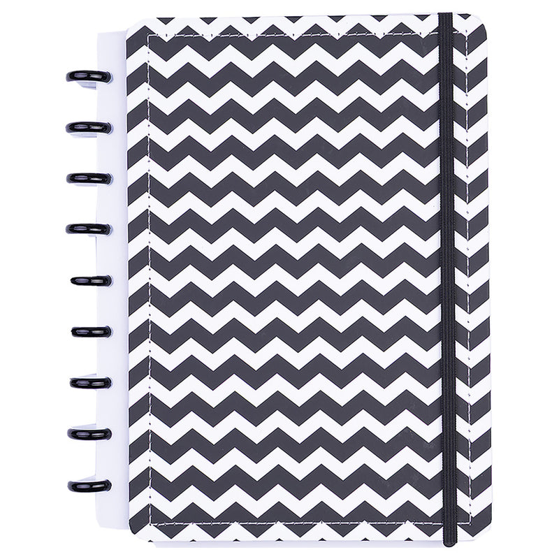 CADERNO DISKÔ CHEVRON NEGRO M