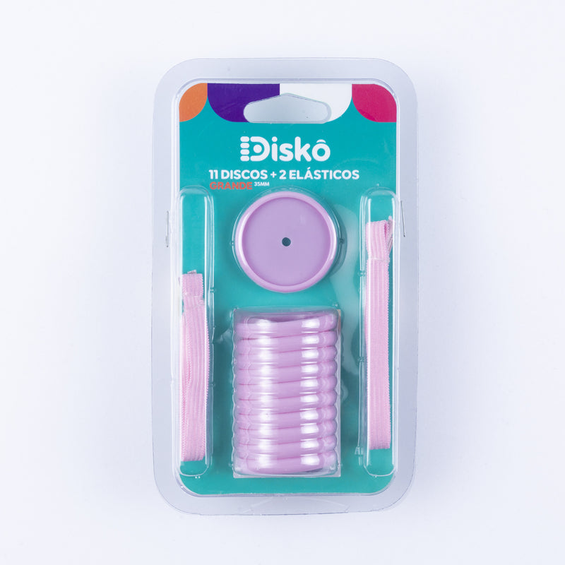 KIT 11 DISCOS + ELASTICO ROSA BALLET 35MM