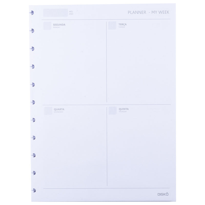 REFIL DISKÔ 50FLS PLANNER SEMANAL PB G