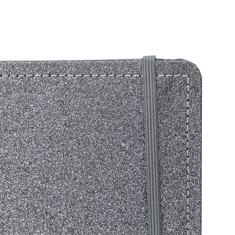 CADERNO DISKÔ SHINE PRATA M