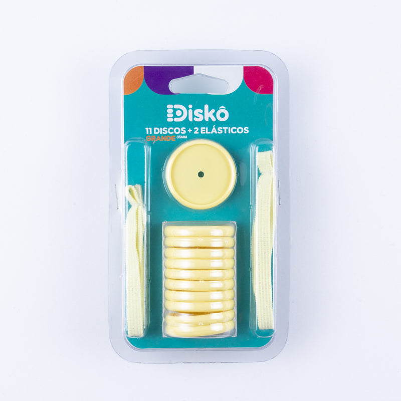 KIT 11 DISCOS + ELASTICO AMARELO SOFT 35MM