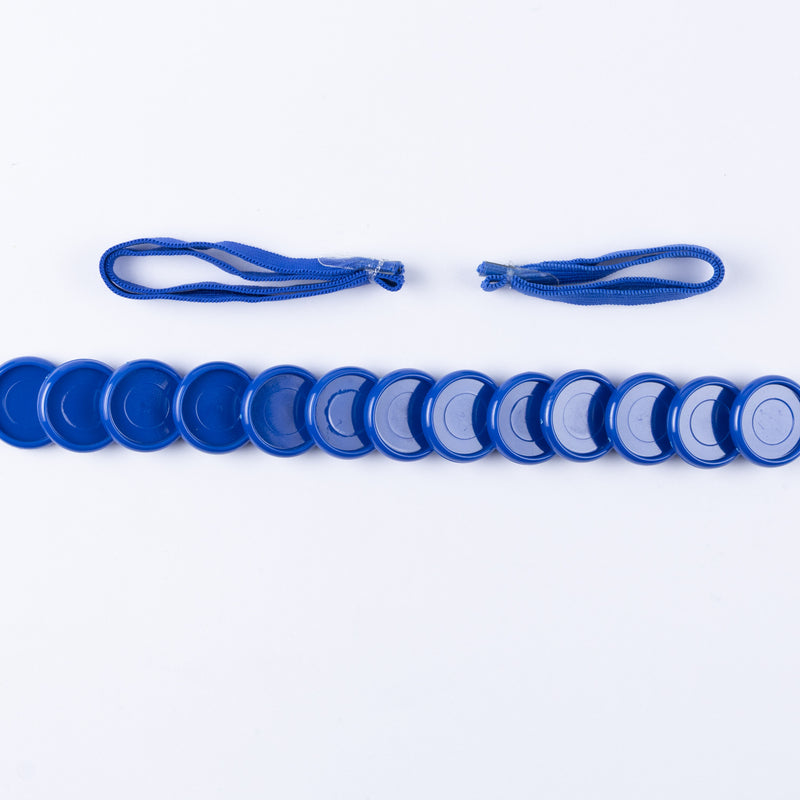 KIT 13 DISCOS + ELASTICO AZUL ROYAL 24MM