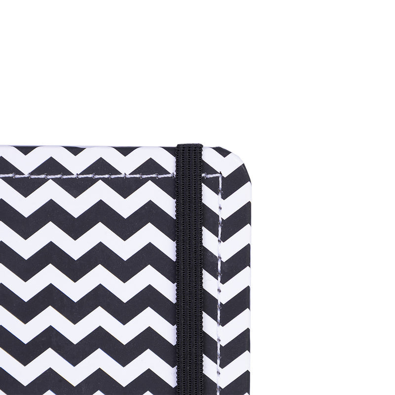 CADERNO DISKÔ CHEVRON NEGRO POCKET