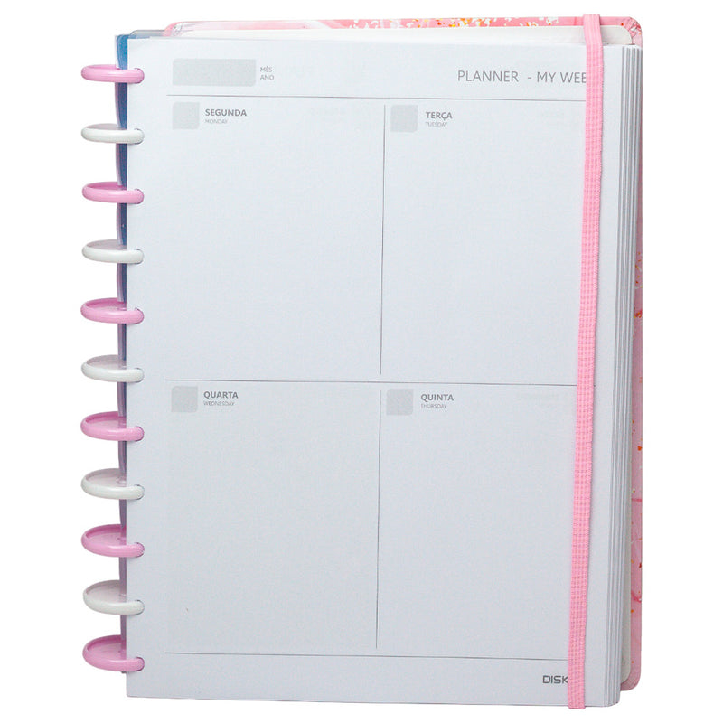 CADERNO UNIVERSITARIO DISKÔ GRAN ROSA