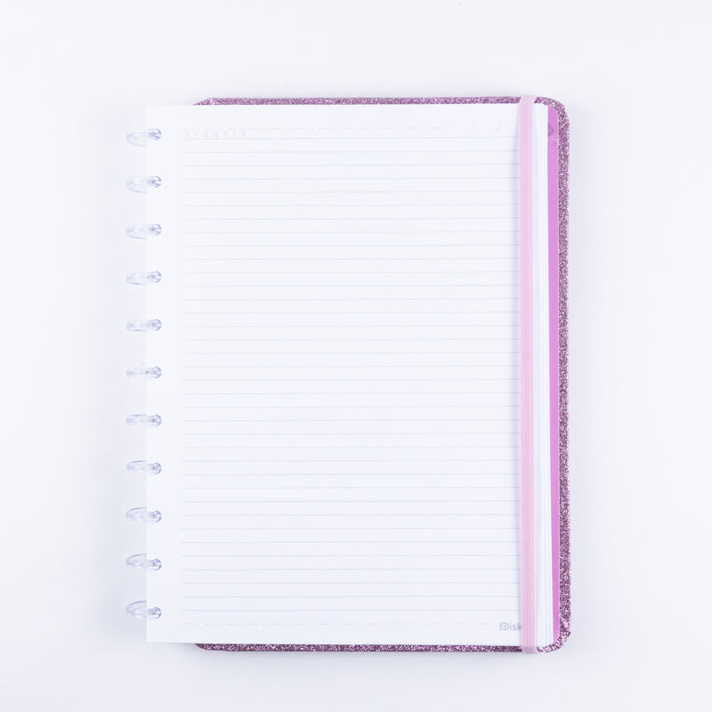 CADERNO DISKÔ SHINE ROSA G