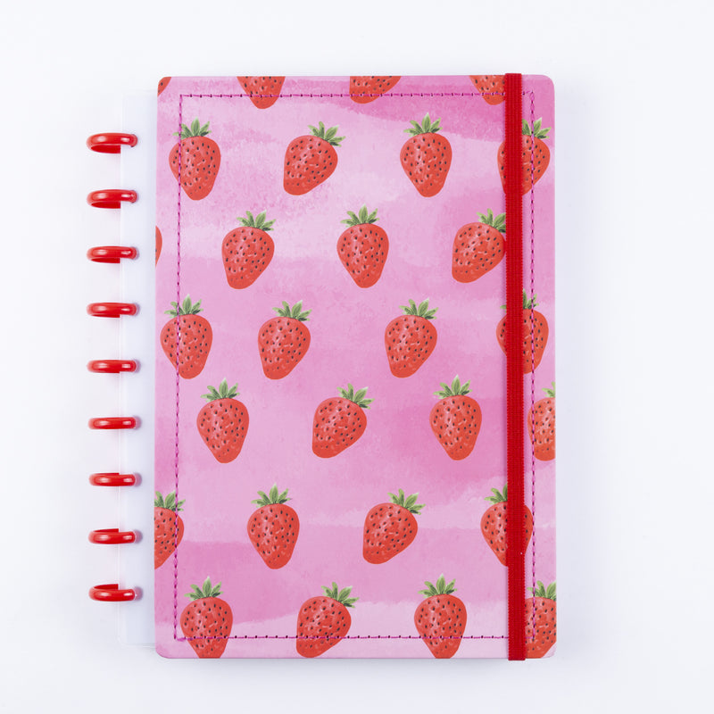 CADERNO DISKÔ AQUARELA MORANGO M