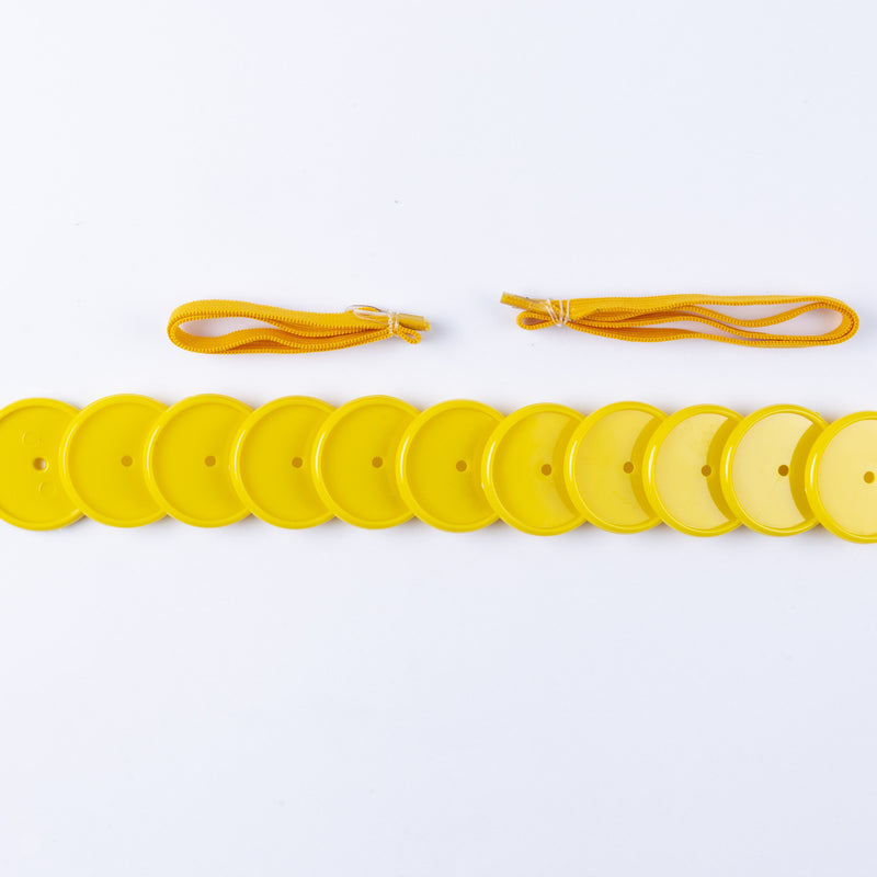 KIT 11 DISCOS + ELASTICO AMARELO CLASSICO 35MM