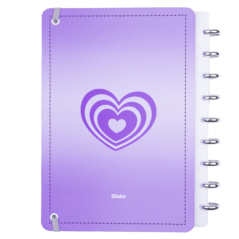 CADERNO DISKÔ MIL CORACOES ROXO M