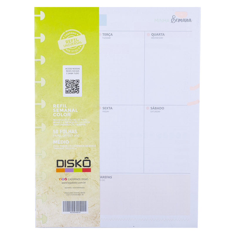 REFIL DISKÔ 50 FLS PLANNER COLOR M