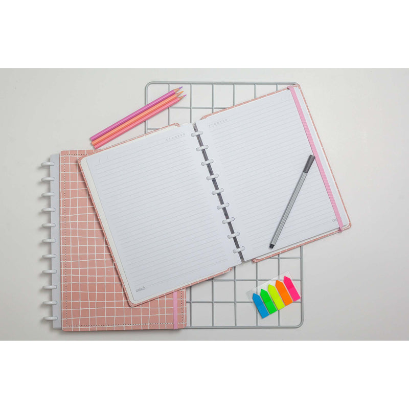 CADERNO DISKÔ QUADRI ROSA P