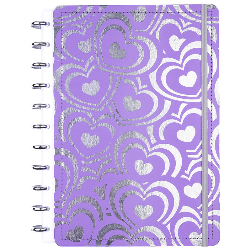 CADERNO DISKÔ MIL CORACOES ROXO G
