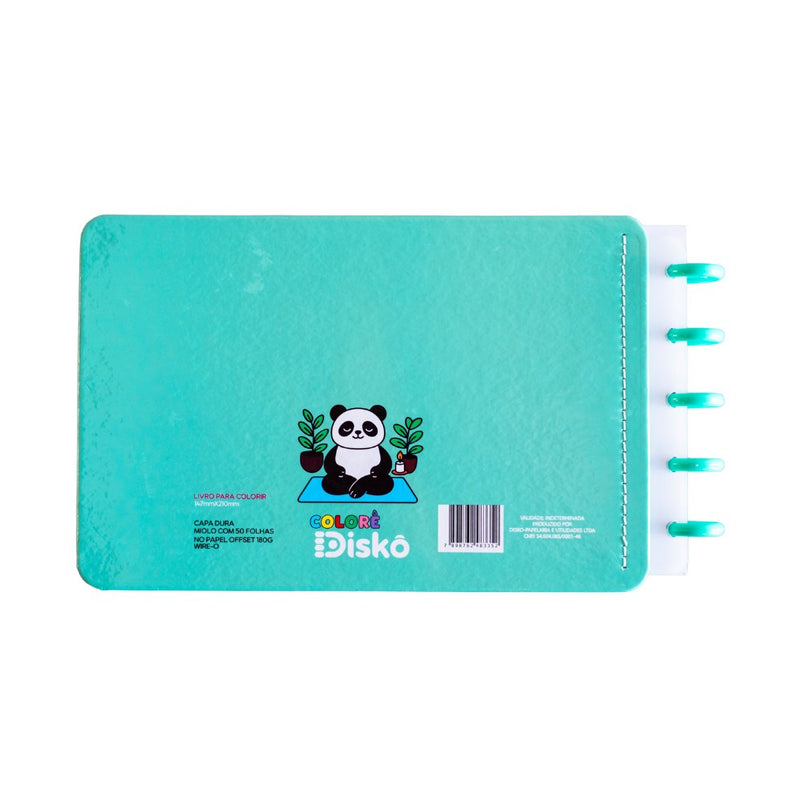 LIVRO COLORIR PANDAS DISCO