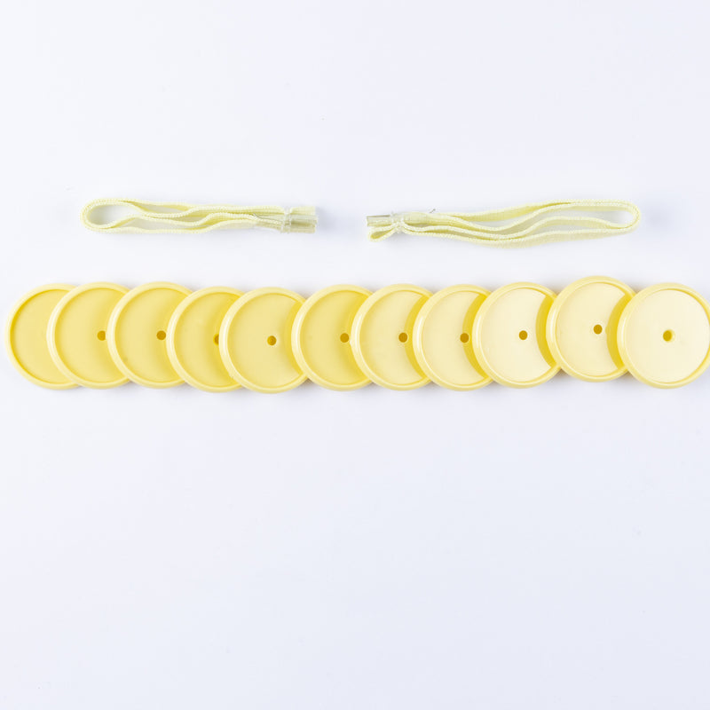 KIT 11 DISCOS + ELASTICO AMARELO SOFT 35MM