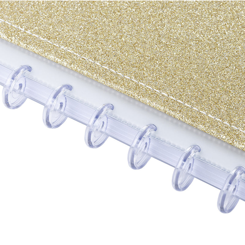 CADERNO DISKÔ SHINE DOURADO M