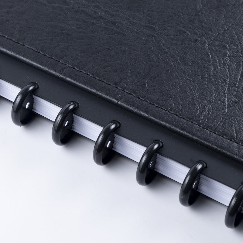 CADERNO PLANNER DISKÔ COURO BLACK M