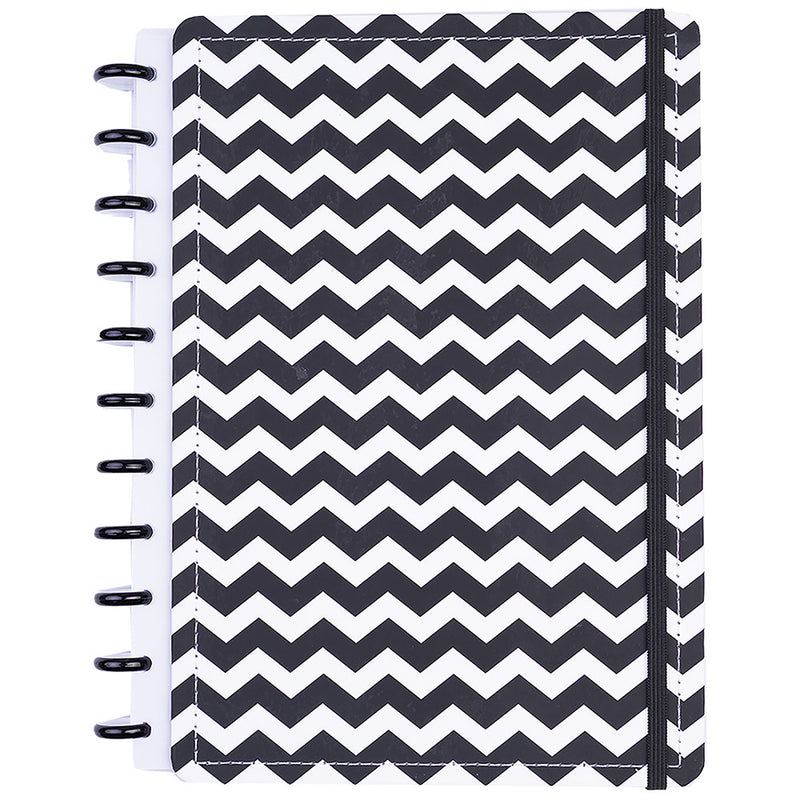 CADERNO DISKÔ CHEVRON NEGRO G