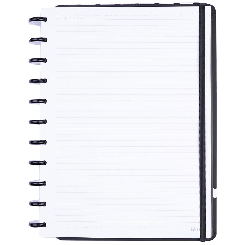 CADERNO DISKÔ CHEVRON NEGRO G