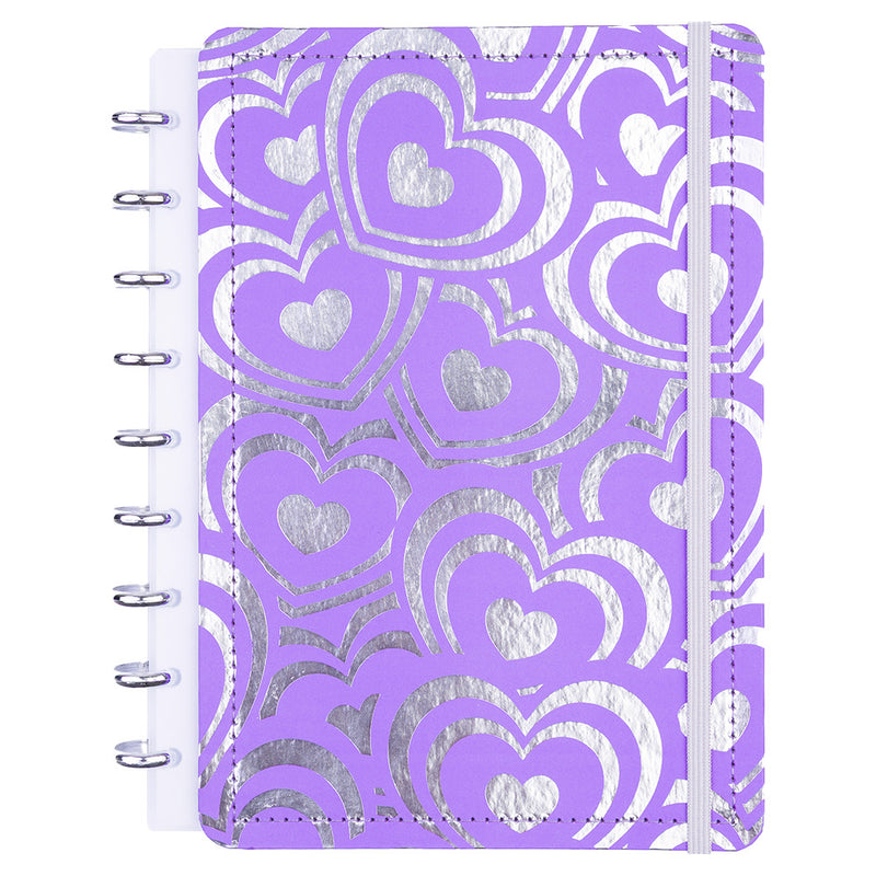 CADERNO DISKÔ MIL CORACOES ROXO M