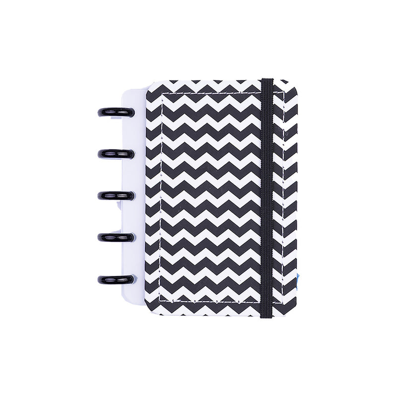 CADERNO DISKÔ CHEVRON NEGRO POCKET