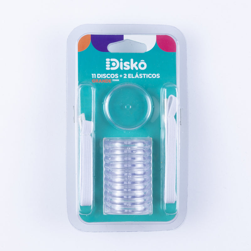 KIT 11 DISCOS + ELASTICO CRISTAL 35MM